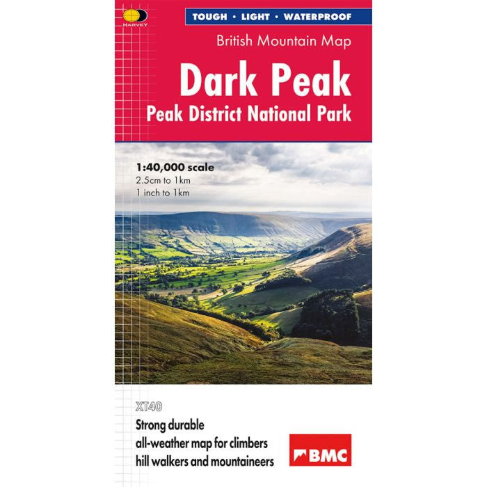 Dark Peak British Mountain Map